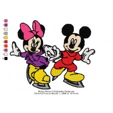 Mickey Mouse 31 Embroidery Design
